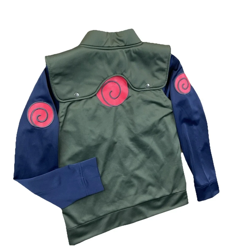 Naruto Shippuden Track Jacket Boys Sz L Anime Cosplay Zip Up Green Y2K Spirit